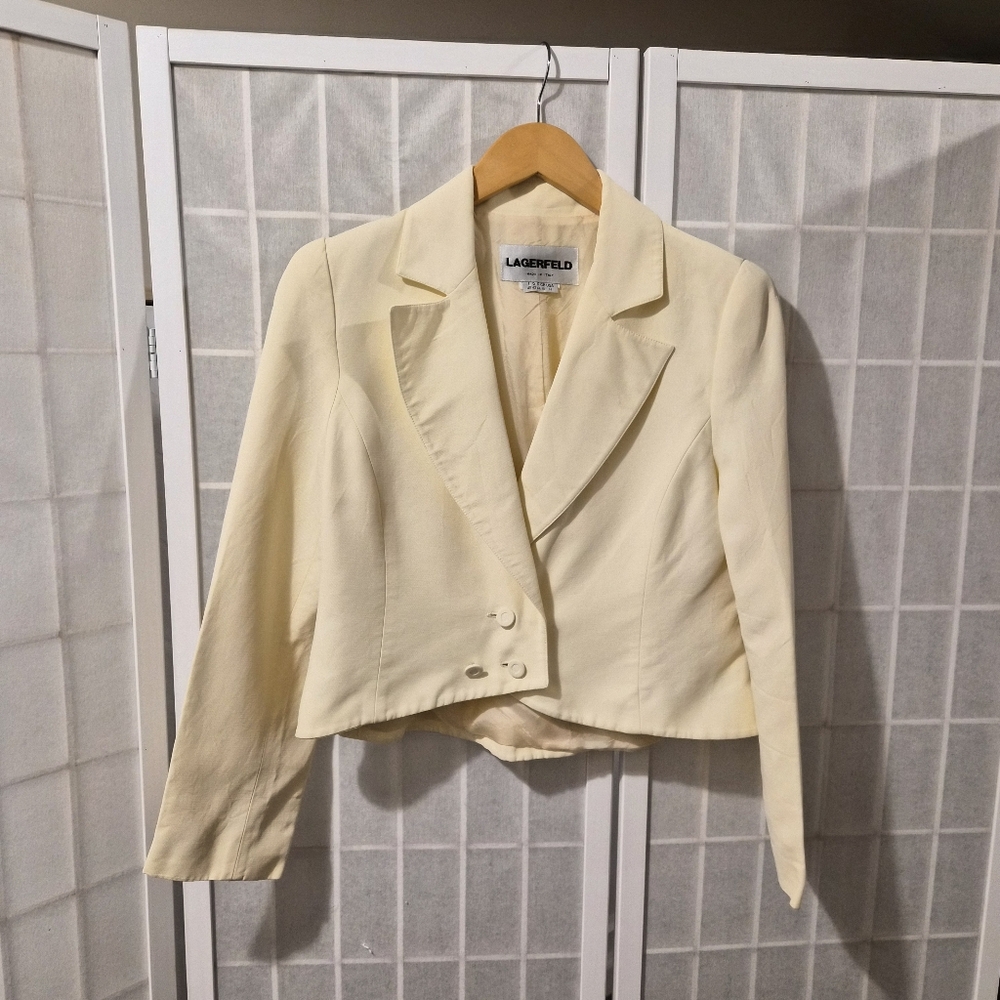 Vintage Karl Lagerfeld Cropped Blazer Sz 8
